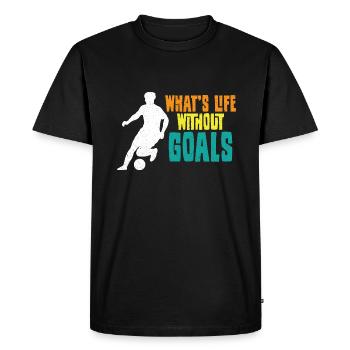 Football Footballers Football players Men's football - Men's Premium Organic T-Shirt - black - Front - Nico (187cm)