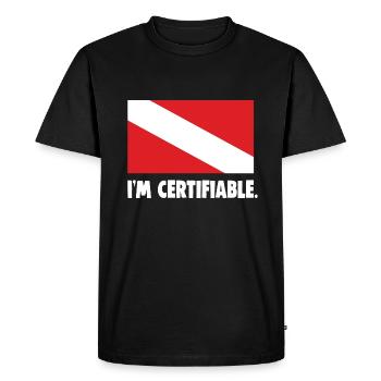 Je suis certifiable - T-shirt Premium bio Homme - noir - Devant - Nico (187cm)