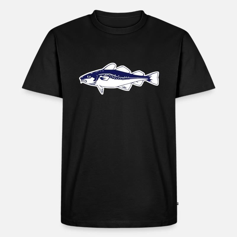 Fish, Cod, Dorsch - Men's Premium Organic T-Shirt - black