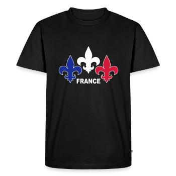 Fleurs de Lys - T-shirt Premium bio Homme - noir - Devant - Nico (187cm)