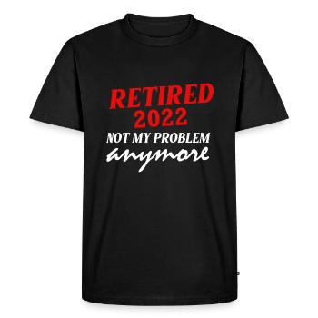 Retraité 2022 Pension de retraité Retraité - T-shirt Premium bio Homme - noir - Devant - Nico (187cm)