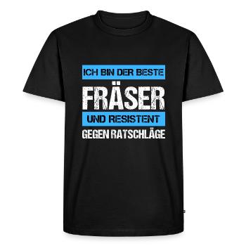 Resistant milling cutter - Men's Premium Organic T-Shirt - black - Front - Nico (187cm)