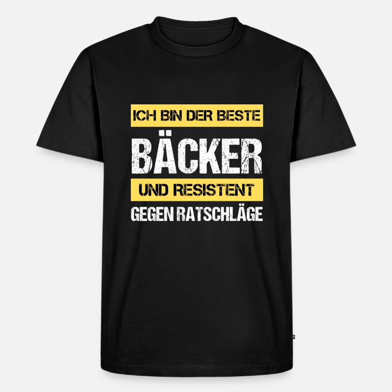 Resistenter Bäcker - Männer Premium Bio T-Shirt - Schwarz