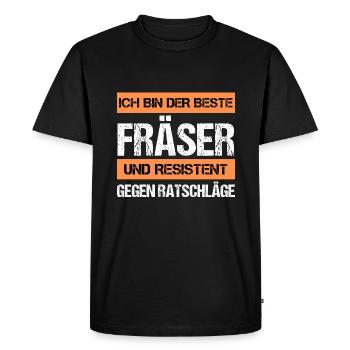 Fraise résistante - T-shirt Premium bio Homme - noir - Devant - Nico (187cm)