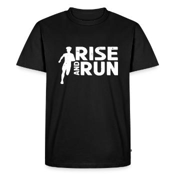 Jogging Jogger Race Race Marathon Running - T-shirt Premium bio Homme - noir - Devant - Nico (187cm)