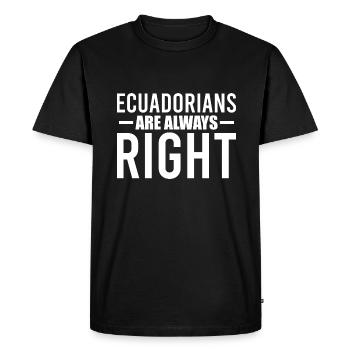 Les Équatoriens ont toujours raison Équateur - T-shirt Premium bio Homme - noir - Devant - Nico (187cm)