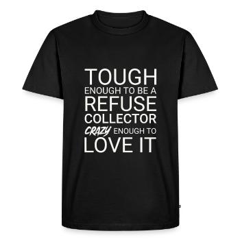 Refuse collector Crazy - Men's Premium Organic T-Shirt - black - Front - Nico (187cm)