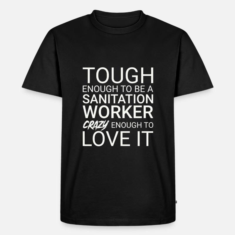 Sanitation worker Crazy - Männer Premium Bio T-Shirt - Schwarz