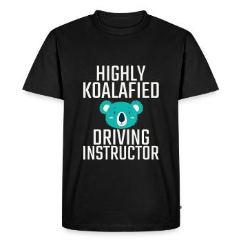 Instructeur de conduite Koalafied Drive Tutor - T-shirt Premium bio Homme - noir - Devant - Nico (187cm)