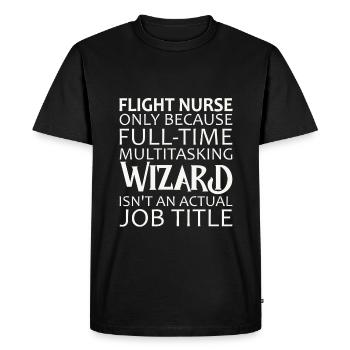 Flight Nurse Wizard Air Rescue - Men's Premium Organic T-Shirt - black - Front - Nico (187cm)