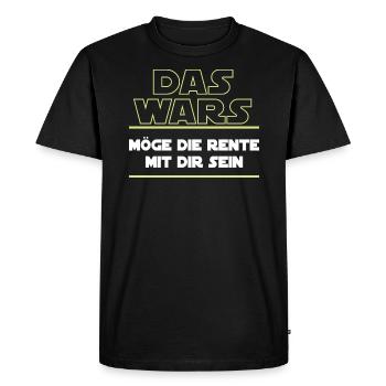 Das wars Rente star - Männer Premium Bio T-Shirt - Schwarz - Vorne - Nico (187cm)
