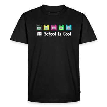 vieille école - T-shirt Premium bio Homme - noir - Devant - Nico (187cm)