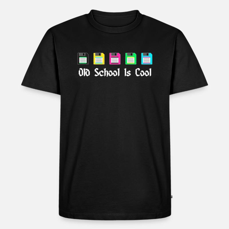 Old School - Männer Premium Bio T-Shirt - Schwarz