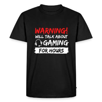 gamer gaming gamble gift idea saying - Men's Premium Organic T-Shirt - black - Front - Nico (187cm)
