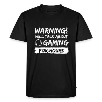 gamer gaming gamble gift idea saying - Men's Premium Organic T-Shirt - black - Front - Nico (187cm)