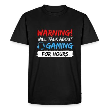 gamer gaming gamble gift idea saying - Men's Premium Organic T-Shirt - black - Front - Nico (187cm)