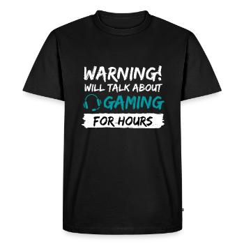 gamer gaming gamble gift idea saying - Men's Premium Organic T-Shirt - black - Front - Nico (187cm)