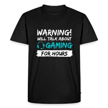 gamer gaming gamble gift idea saying - Men's Premium Organic T-Shirt - black - Front - Nico (187cm)