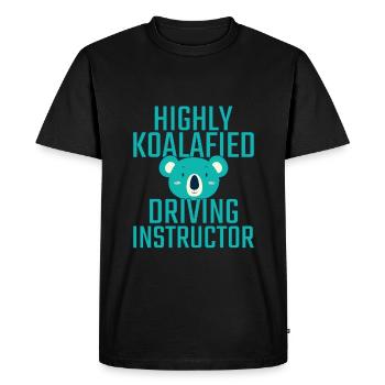 Instructeur de conduite Koalafied Drive Tutor - T-shirt Premium bio Homme - noir - Devant - Nico (187cm)