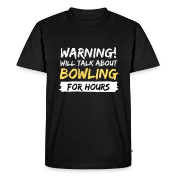 bowling strike pin idée cadeau disant - T-shirt Premium bio Homme - noir - Devant - Nico (187cm)