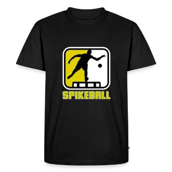 Roundnet Spike Ball Spikeball Fun - T-shirt Premium bio Homme - noir - Devant - Nico (187cm)