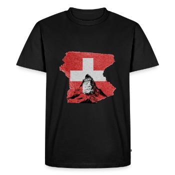 Switzerland / Matterhorn - Men's Premium Organic T-Shirt - black - Front - Nico (187cm)