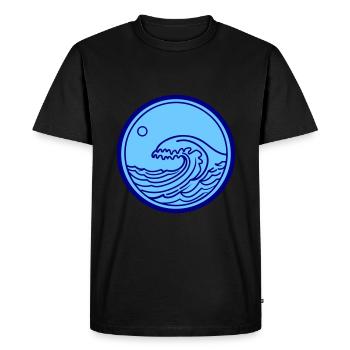 Sea Ocean Wave Water - Men's Premium Organic T-Shirt - black - Front - Nico (187cm)