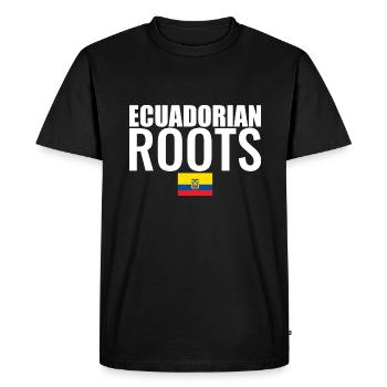 Racines équatoriennes Drapeau équatorien - T-shirt Premium bio Homme - noir - Devant - Nico (187cm)
