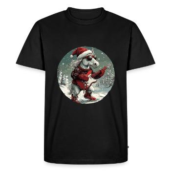 Cheval Noël Guitare Rocker - T-shirt Premium bio Homme - noir - Devant - Nico (187cm)