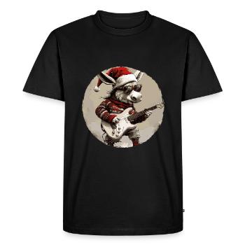 Guitare Rocker Donkey Christmas - T-shirt Premium bio Homme - noir - Devant - Nico (187cm)