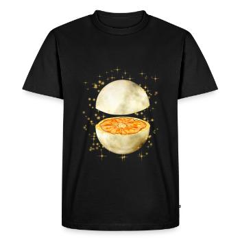 Blood moon moon orange - Men's Premium Organic T-Shirt - black - Front - Nico (187cm)
