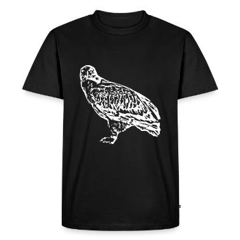 faucon pèlerin faucon oiseau prédateur faucon - T-shirt Premium bio Homme - noir - Devant - Nico (187cm)