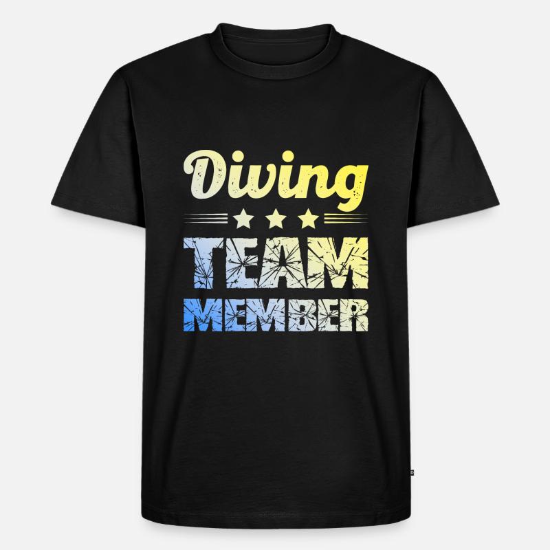 Diving Team - Männer Premium Bio T-Shirt - Schwarz