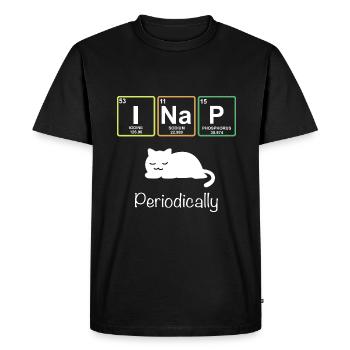 Je fais une sieste périodique - Drôle de chat scientifique Katze - T-shirt Premium bio Homme - noir - Devant - Nico (187cm)