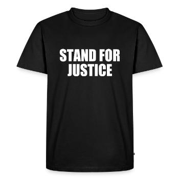 Stand for justice - T-shirt Premium bio Homme - noir - Devant - Nico (187cm)