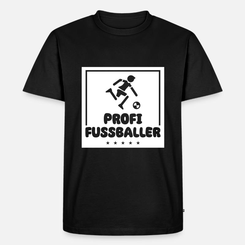 Fussball Profi - Männer Premium Bio T-Shirt - Schwarz