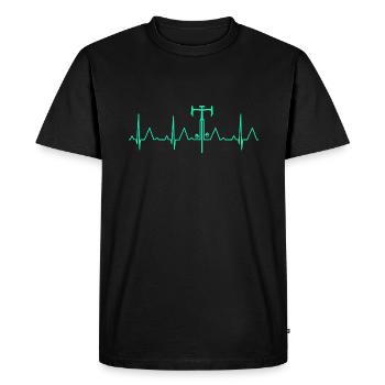 CYCLIST HEARTBEAT CARDIOGRAM CYCLING ROAD BIKE - Men's Premium Organic T-Shirt - black - Front - Nico (187cm)
