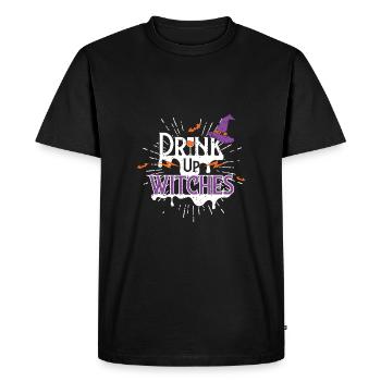 Buvez des sorcières - Cadeau Sorcière d'Halloween - T-shirt Premium bio Homme - noir - Devant - Nico (187cm)