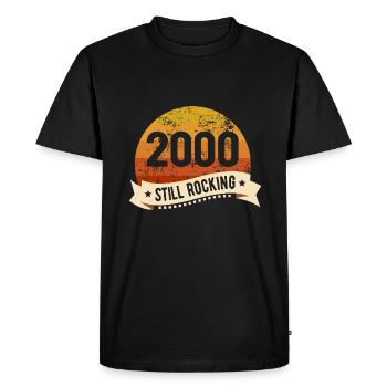 2000 Still Rocking Birthday Birth Year of birth - Men's Premium Organic T-Shirt - black - Front - Nico (187cm)