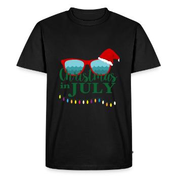 Noël en juillet - T-shirt Premium bio Homme - noir - Devant - Nico (187cm)
