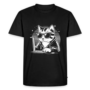 Consoles de jeu chat cadeau pour les joueurs / Gamers - T-shirt Premium bio Homme - noir - Devant - Nico (187cm)