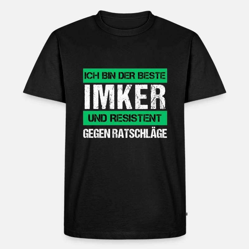 Resistenter Imker - Männer Premium Bio T-Shirt - Schwarz
