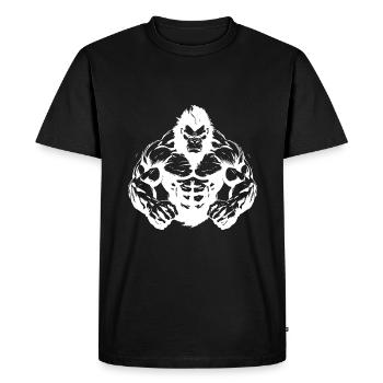 Muscles de musculation Gorilla - T-shirt Premium bio Homme - noir - Devant - Nico (187cm)