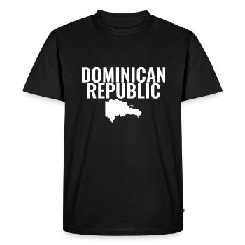 Dominican Republic Map Dominican Republic - Men's Premium Organic T-Shirt - black - Front - Nico (187cm)
