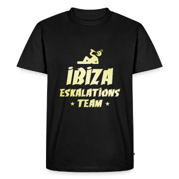 Ibiza Escalation - Men's Premium Organic T-Shirt - black - Front - Nico (187cm)