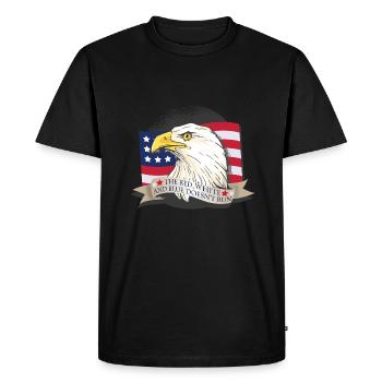 American Eagle USA - Men's Premium Organic T-Shirt - black - Front - Nico (187cm)