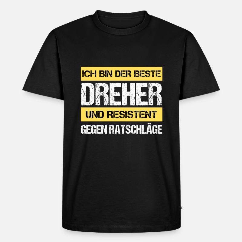 Resistenter Dreher - Männer Premium Bio T-Shirt - Schwarz