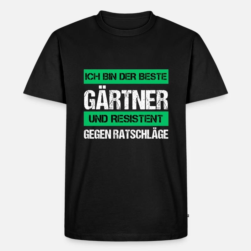 Resistenter Gärtner - Männer Premium Bio T-Shirt - Schwarz