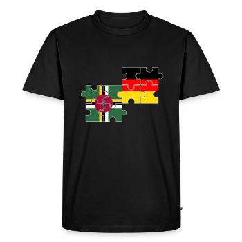 Dominica Germany Flag Dominicans - Men's Premium Organic T-Shirt - black - Front - Nico (187cm)
