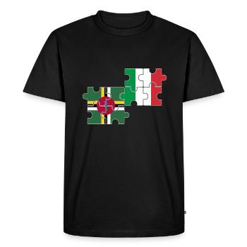 Dominica Italy Flag Dominicans - Men's Premium Organic T-Shirt - black - Front - Nico (187cm)